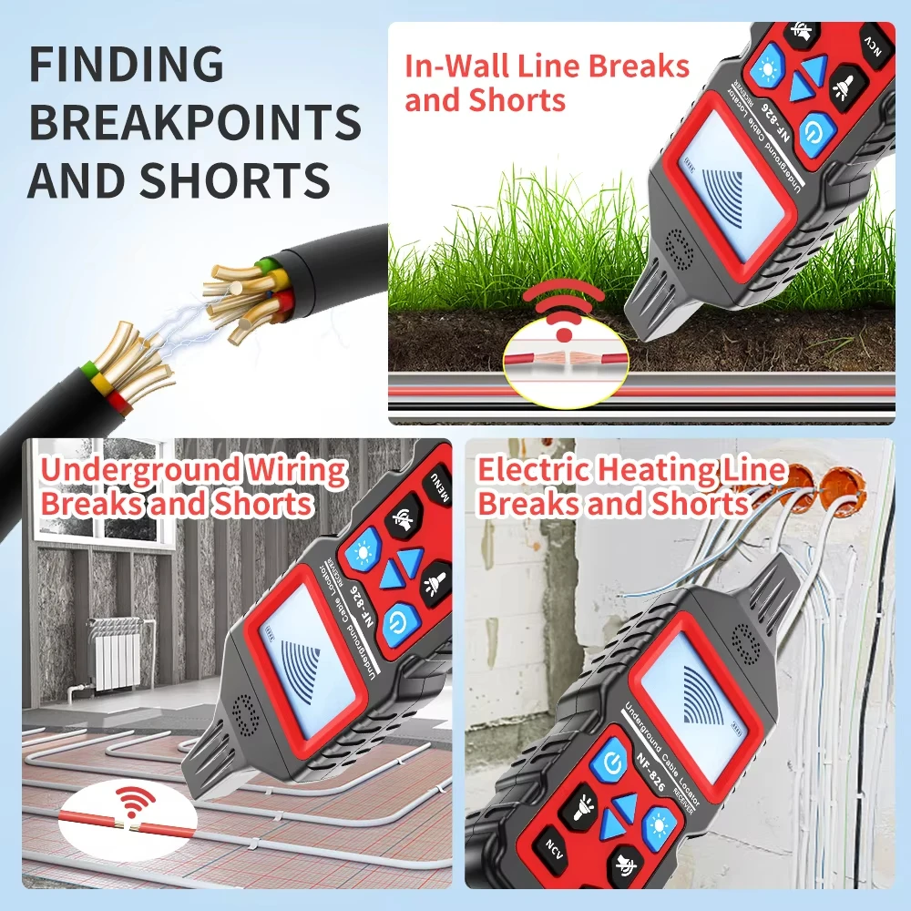 Noyafa NF-826 سلك المقتفي كابل - مراجعة Underground Cable Detector وسعره